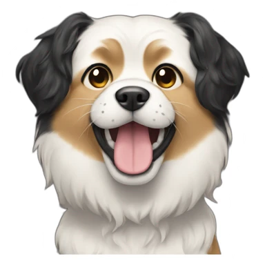 shitsu dog with black hair sticker