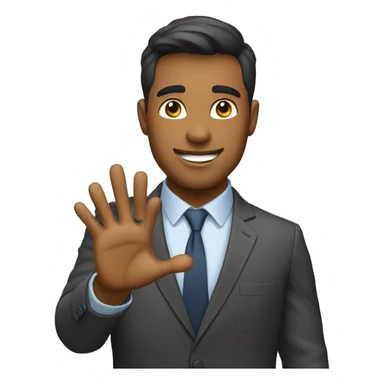 entrepreneur doing ok with his hand sticker