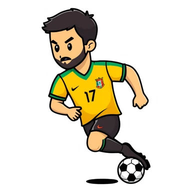 Rafa Silva, Portuguese footballer in action sticker