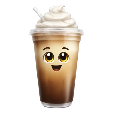 Cute iced coffe sticker