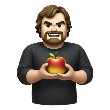 Jack black eating a Minecraft golden apple sticker