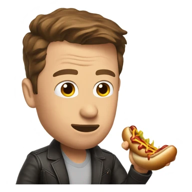 Me slapping elon musk with a hot dog sticker
