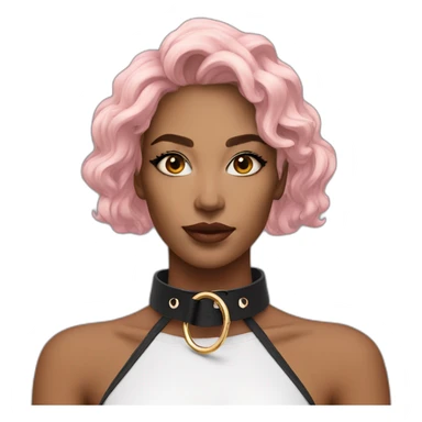 O ring choker  woman sticker