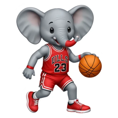 Elephant basketball michael jordan sticker