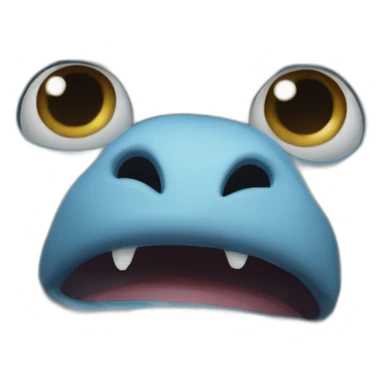 ugly yetti bird portrait sticker