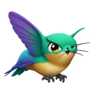 half humming bird half cat sticker