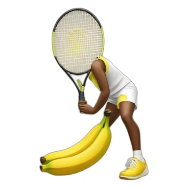 Human like Banana won a tennis tournament sticker