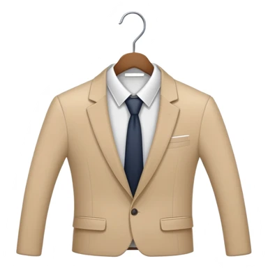 Minimalist clothes hanger with business blazer, professional style icon sticker