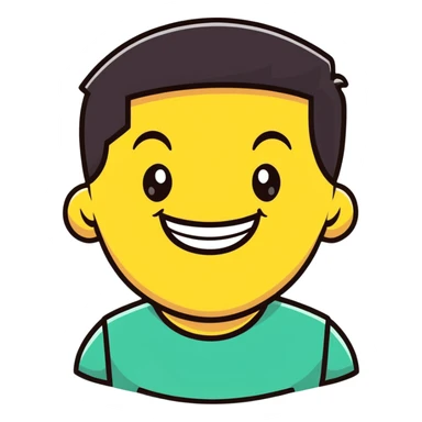 man with a wide smile and square jaw sticker
