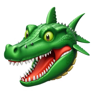 Plane with crocodile head sticker