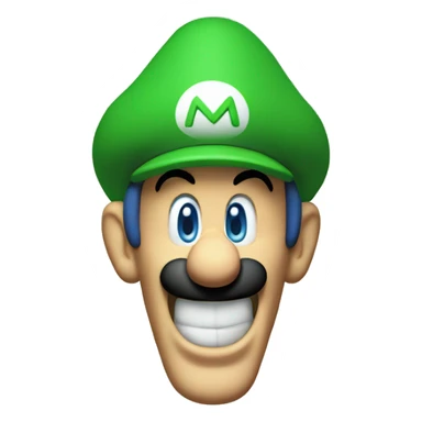 inverted luigi from mario screaming sticker
