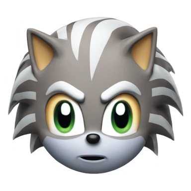 Sonic the hedgehog head emoji sticker