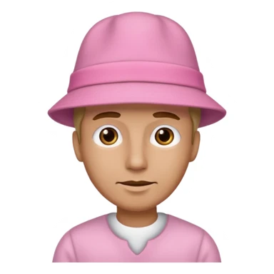 pink hatt and dress  man  sticker