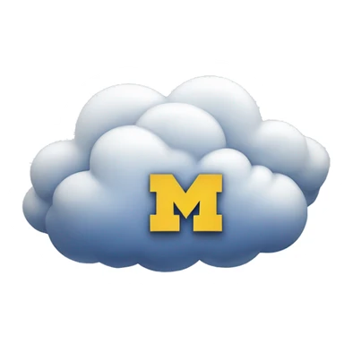 University of Michigan cloud sticker