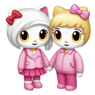 hello kitty best friends  sticker