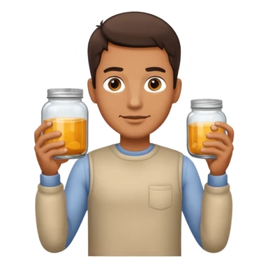  man People Holding Jar sticker