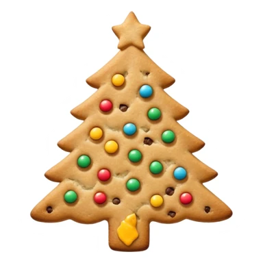 cookie in shape of christmas tree sticker