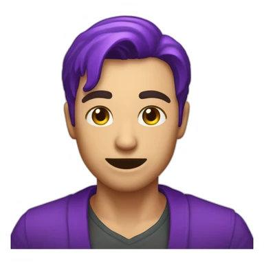 Diablo de WhatsApp morado chateando  sticker