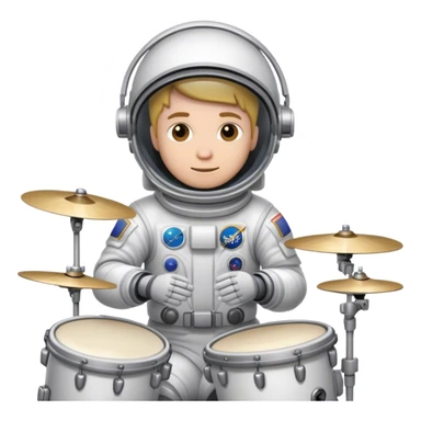an astronaut playing the drums sticker