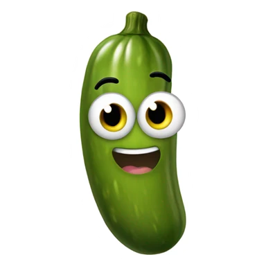 Pickle with face on it  sticker