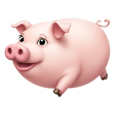 Fat pig flying  sticker