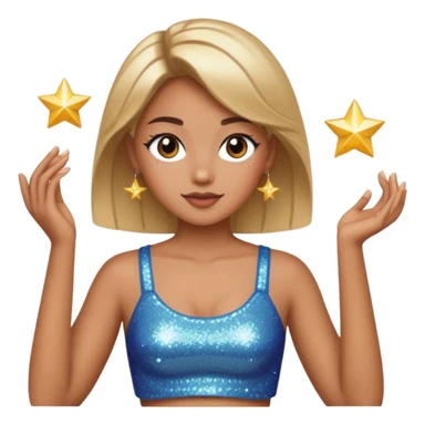 top corto ropa brillante sticker