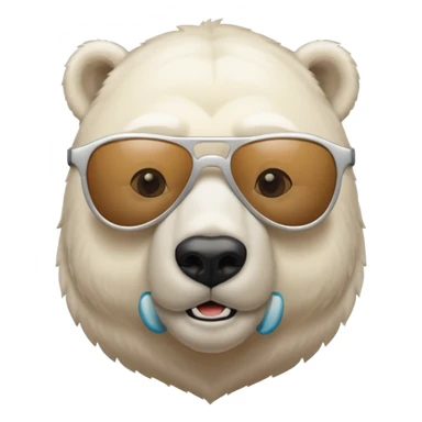 Oso polar millonario gafa de sol  sticker