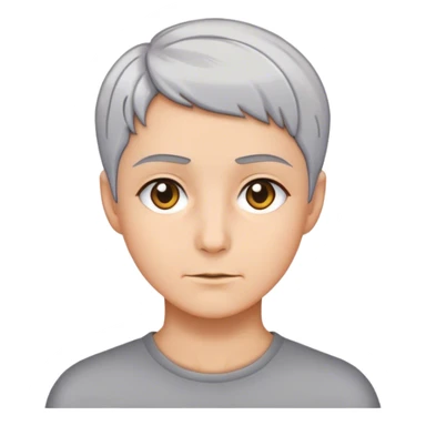Short grey hair hazel eyes sticker