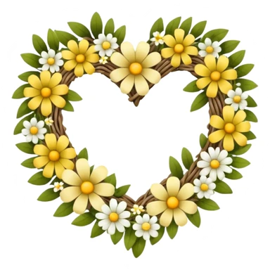 nature wreath heart, boho beautiful  sticker