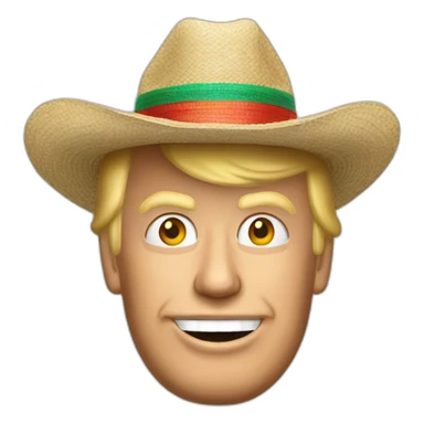 Donald Trump avec un Chapeau mexicain sticker