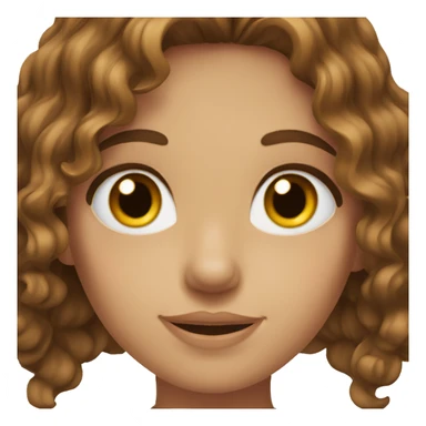 Girl with brown wavy hair with hazel eyes sticker