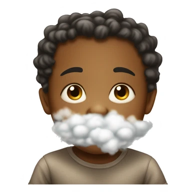 Highly annoyed baby with Steam from Nose sticker