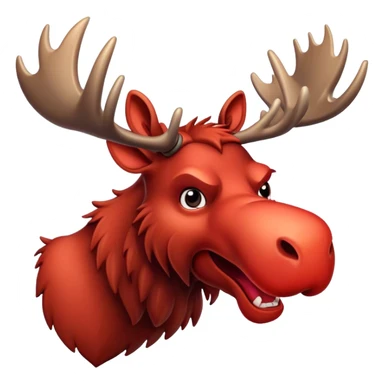 moose angry getting red sticker
