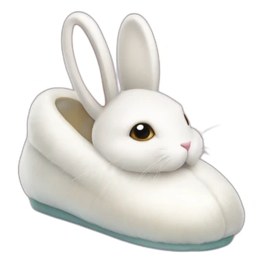 Pearlescent rabbit slipper sticker