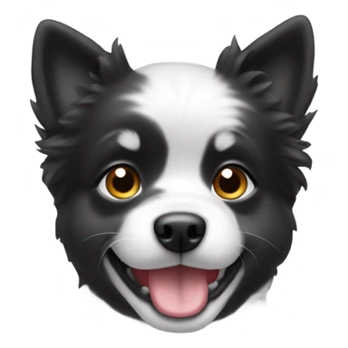 Baby dog spitz black and white sticker