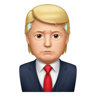 donald trump in vest with tie sticker