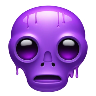 melting robot face purple sticker