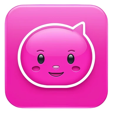 pink chat gpt ai app logo sticker