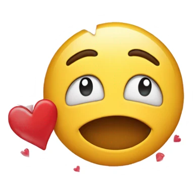 Face throwing up hearts sticker