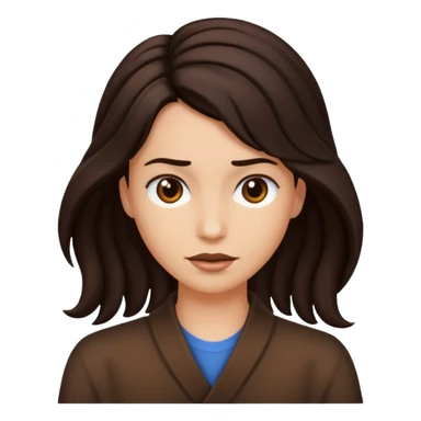 Fais la frange plus tordu la peau plus foncé et les cheveux bruns et bien plus long  sticker