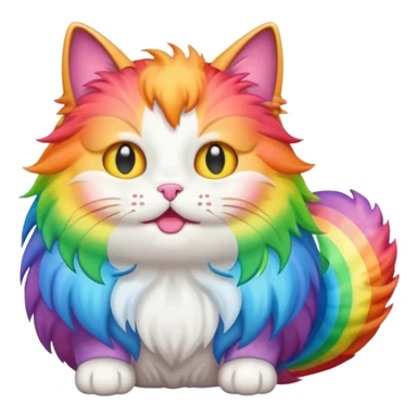 Cat farting rainbows sticker