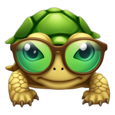 Tortue avec lunettes de soleil  sticker