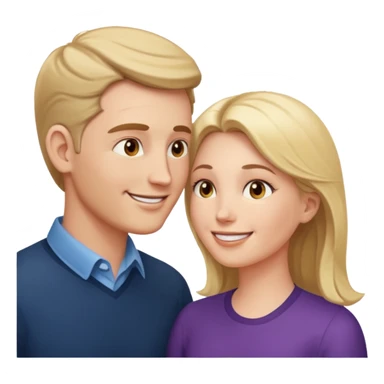 a person chatting up another person, one white male, one white woman facing each other talking sticker