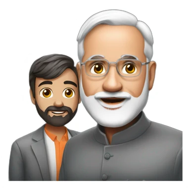 Narendra modi with meloni sticker