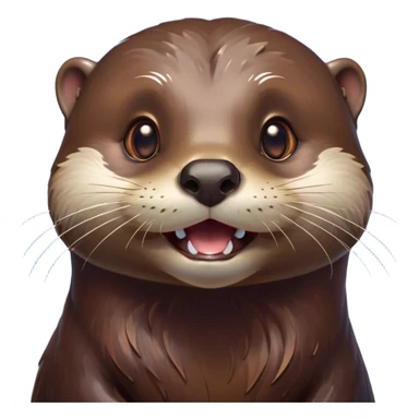 Cinematic Comical Otter Portrait Emoji, Head tilted dramatically with an exaggeratedly amused expression, featuring a striking, glossy brown Fur with a playful glint in its wide, expressive eyes filled with playful disbelief, Simplified yet hilariously expressive features, highly detailed, glowing with a slightly sassy glow, high shine, dramatic yet playful, stylized with an air of cheeky aquatic mischief, bright and endearing, soft glowing outline, capturing the essence of a spirited and over-the-top otter, so meme-worthy it feels like it could splash its way into internet fame instantly! sticker