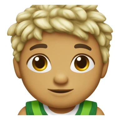 Um tigre bebe fofo com camisa branca e verde sticker