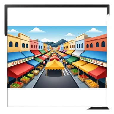 Open air market sticker