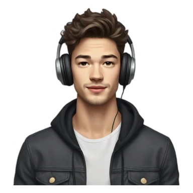 Chico lachowski with headphones sticker
