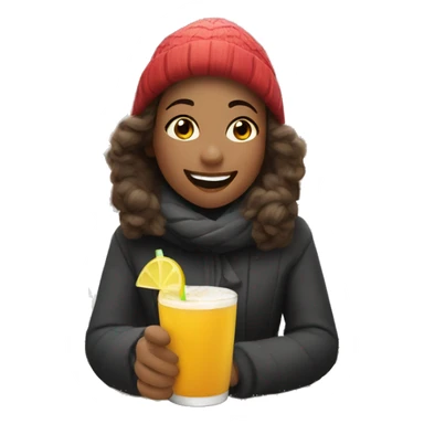 Girls enjoying drinks at Christmas markets sticker