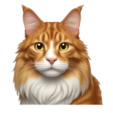 Big Mainecoon ginger cat sticker